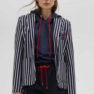 Lola Casademunt Americanas Y Blazers<Blazer rayas bicolor de edición limitada - Lola Casademunt AZUL-BLANCO