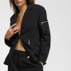 Lola Casademunt Americanas Y Blazers<Blazer técnica cremalleras NEGRO