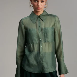 Lola Casademunt Camisas Y Blusas<Blusa bolsillos transparencia SALVIA