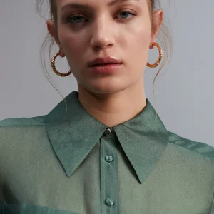 Lola Casademunt Camisas Y Blusas<Blusa bolsillos transparencia SALVIA