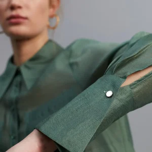 Lola Casademunt Camisas Y Blusas<Blusa bolsillos transparencia SALVIA