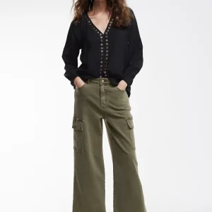 Lola Casademunt Camisetas Y Tops | Camisas Y Blusas<Blusa detalle eyelets CRUDO