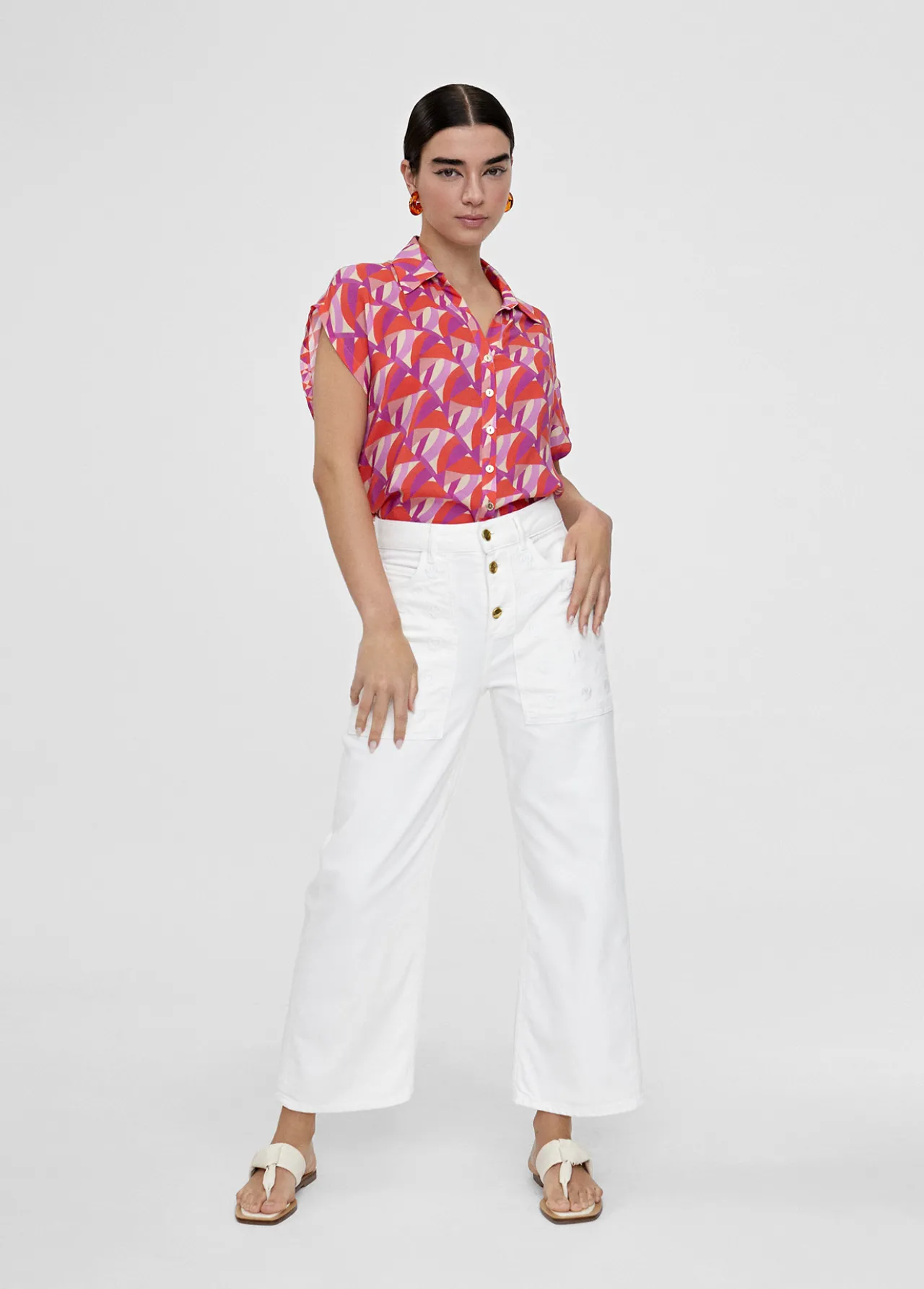 blusa_fluida_estampada_1.webp Lola Casademunt Camisas Y Blusas<Blusa fluida estampada ROJO-LILA