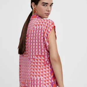 Lola Casademunt Camisas Y Blusas<Blusa fluida estampada ROJO-LILA