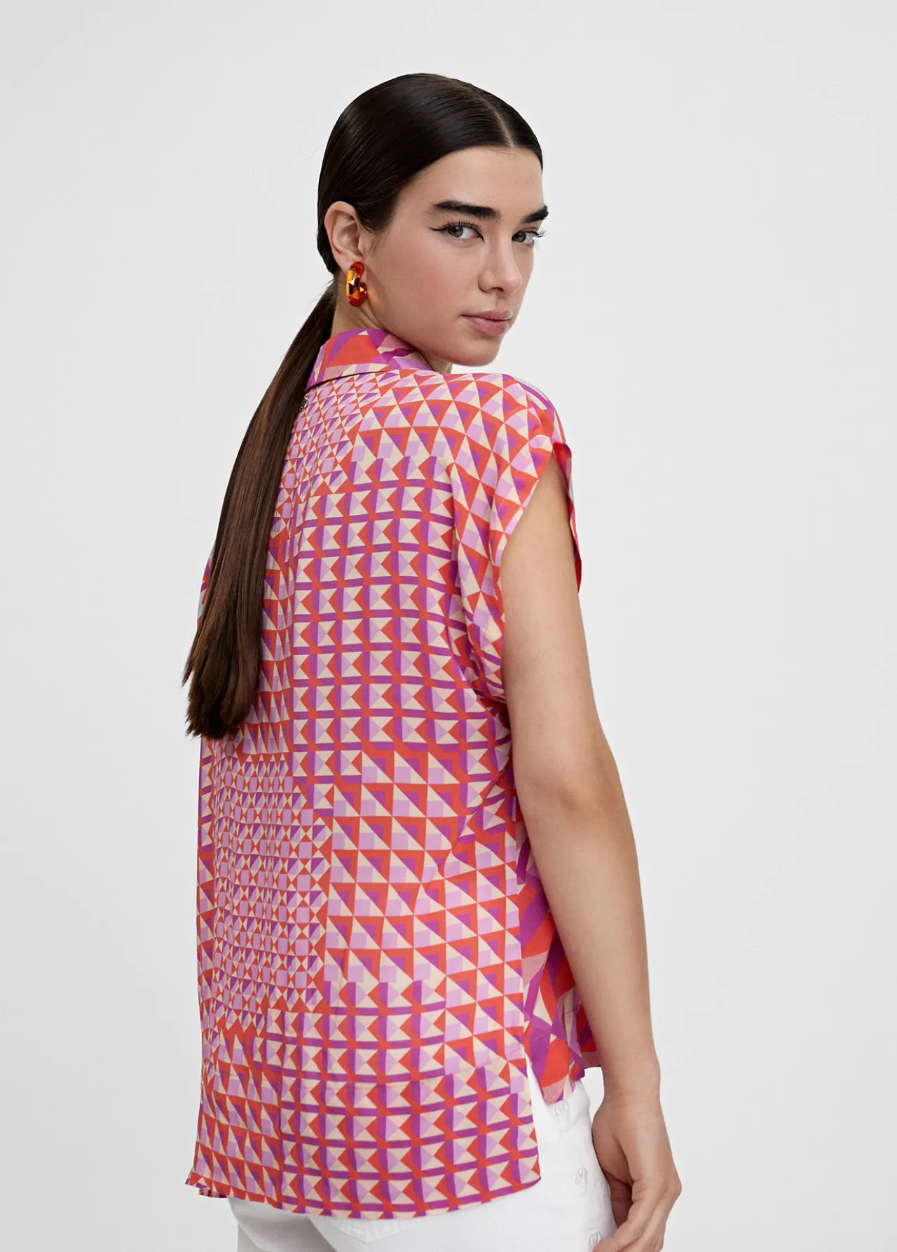 blusa_fluida_estampada_4.webp Lola Casademunt Camisas Y Blusas<Blusa fluida estampada ROJO-LILA