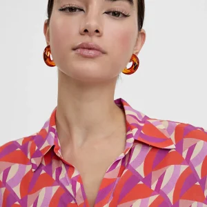 Lola Casademunt Camisas Y Blusas<Blusa fluida estampada ROJO-LILA