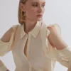 Lola Casademunt Camisas Y Blusas<Blusa hombros descubiertos AZULELECTRICO