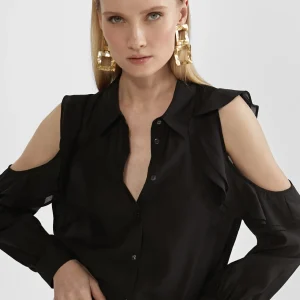 Lola Casademunt Camisas Y Blusas<Blusa hombros descubiertos AZULELECTRICO