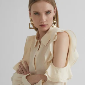 Lola Casademunt Camisas Y Blusas<Blusa hombros descubiertos AZULELECTRICO