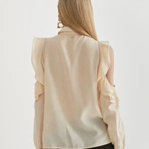 Lola Casademunt Camisas Y Blusas<Blusa hombros descubiertos AZULELECTRICO