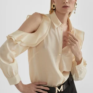 Lola Casademunt Camisas Y Blusas<Blusa hombros descubiertos AZULELECTRICO