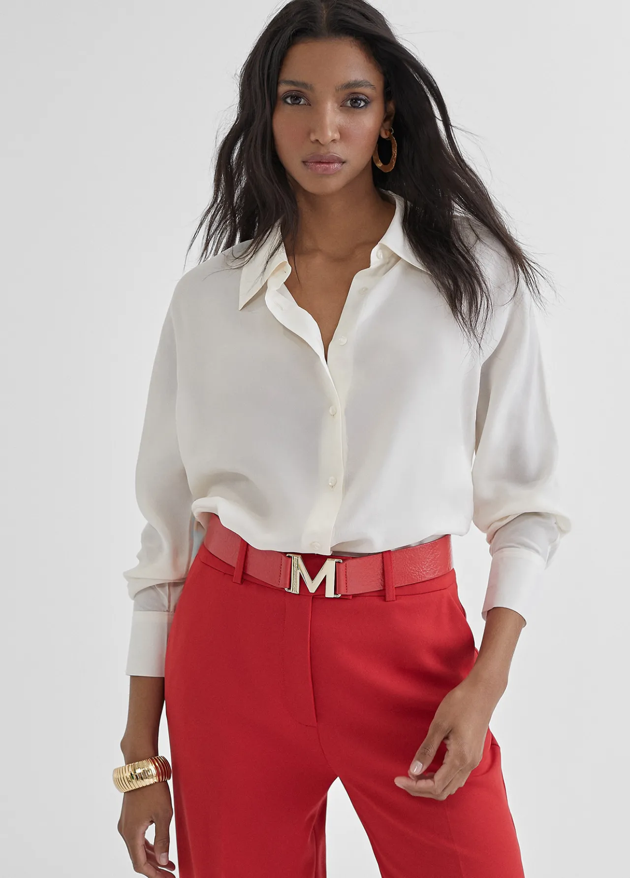 blusa_monocolor_0.webp Lola Casademunt Camisas Y Blusas<Blusa monocolor CRUDO