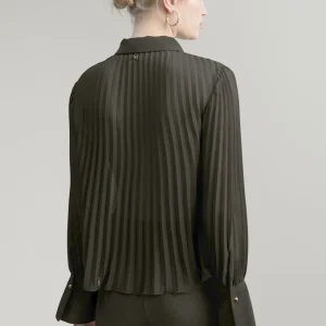 Lola Casademunt Camisas Y Blusas<Blusa plisada NEGRO