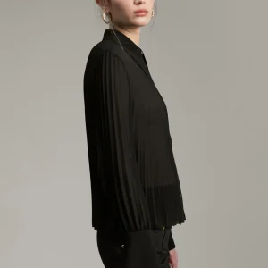 Lola Casademunt Camisas Y Blusas<Blusa plisada NEGRO