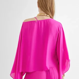 Lola Casademunt Americanas Y Blazers | Camisas Y Blusas<Blusa/capa satinada FUCSIA