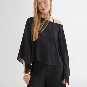Lola Casademunt Camisas Y Blusas | Americanas Y Blazers<Blusa/capa satinada FUCSIA