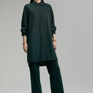 Lola Casademunt Camisas Y Blusas<Blusón largo de punto lúrex BOTELLA