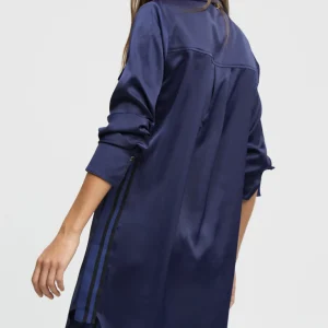 Lola Casademunt Camisas Y Blusas<Blusón satinado ajustable AZULNOCHE