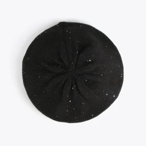 Lola Casademunt Gorros Sombreros Y Guantes<Boina con lentejuelas NEGRO