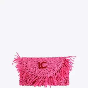 Lola Casademunt Accesorios | Bolsos<Bolsito bandolera efecto ráfia FUCSIA