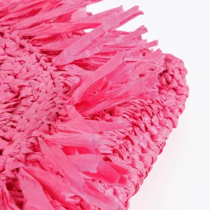 Lola Casademunt Accesorios | Bolsos<Bolsito bandolera efecto ráfia FUCSIA