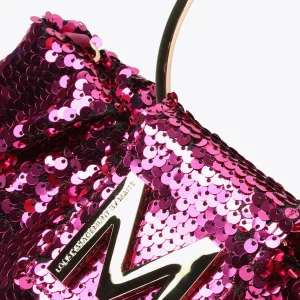Lola Casademunt Bolsos<Bolsito de fiesta con lentejuelas FUCSIA