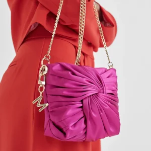 Lola Casademunt Bolsos<Bolsito de fiesta y lazo FUCSIA