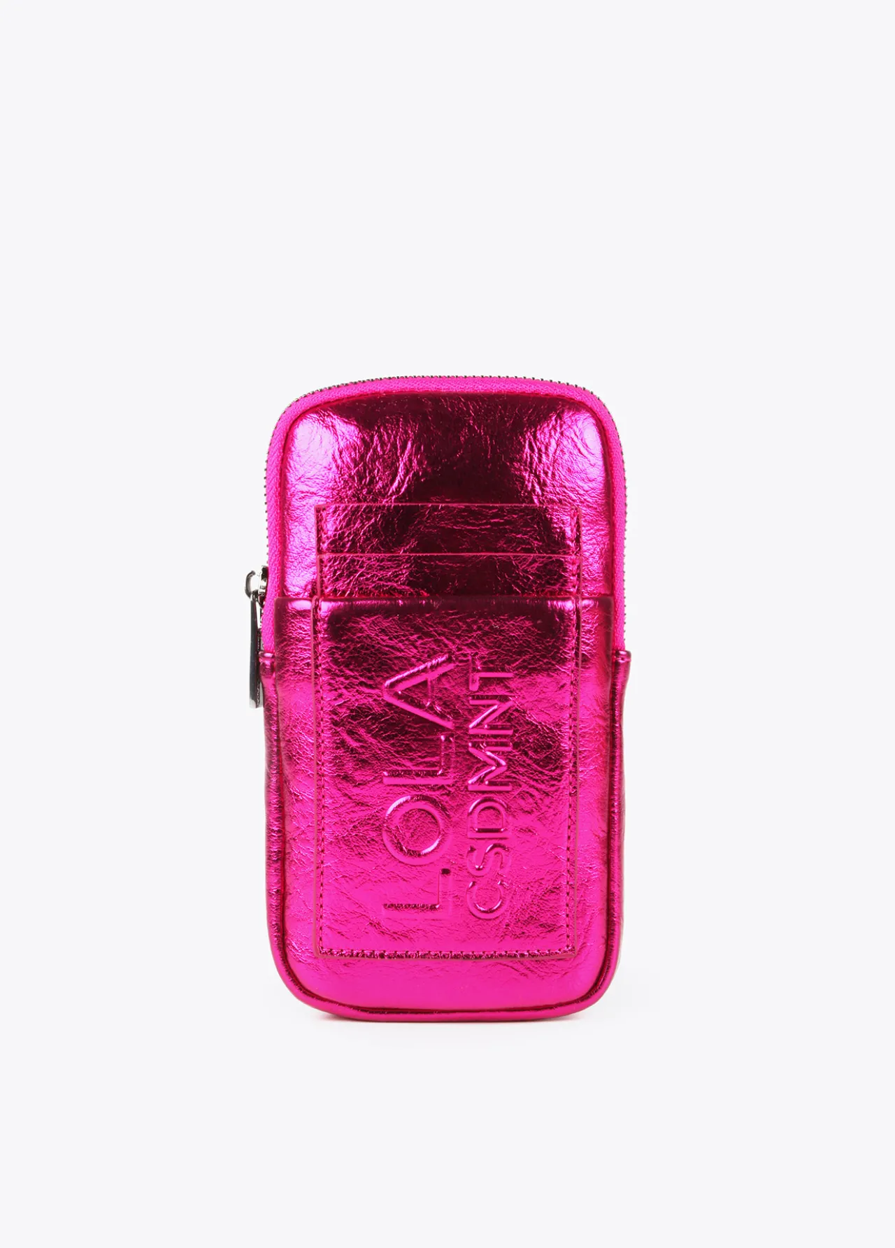 bolsito_porta_mvil_metalizado_2.webp Lola Casademunt Fundas Para Móvil Y Portatil<Bolsito porta móvil metalizado FUCSIA