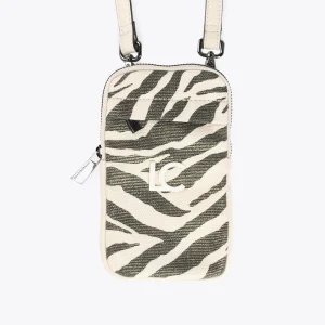Lola Casademunt Bolsos<Bolsito portamovil animal print CRUDO-MARRON