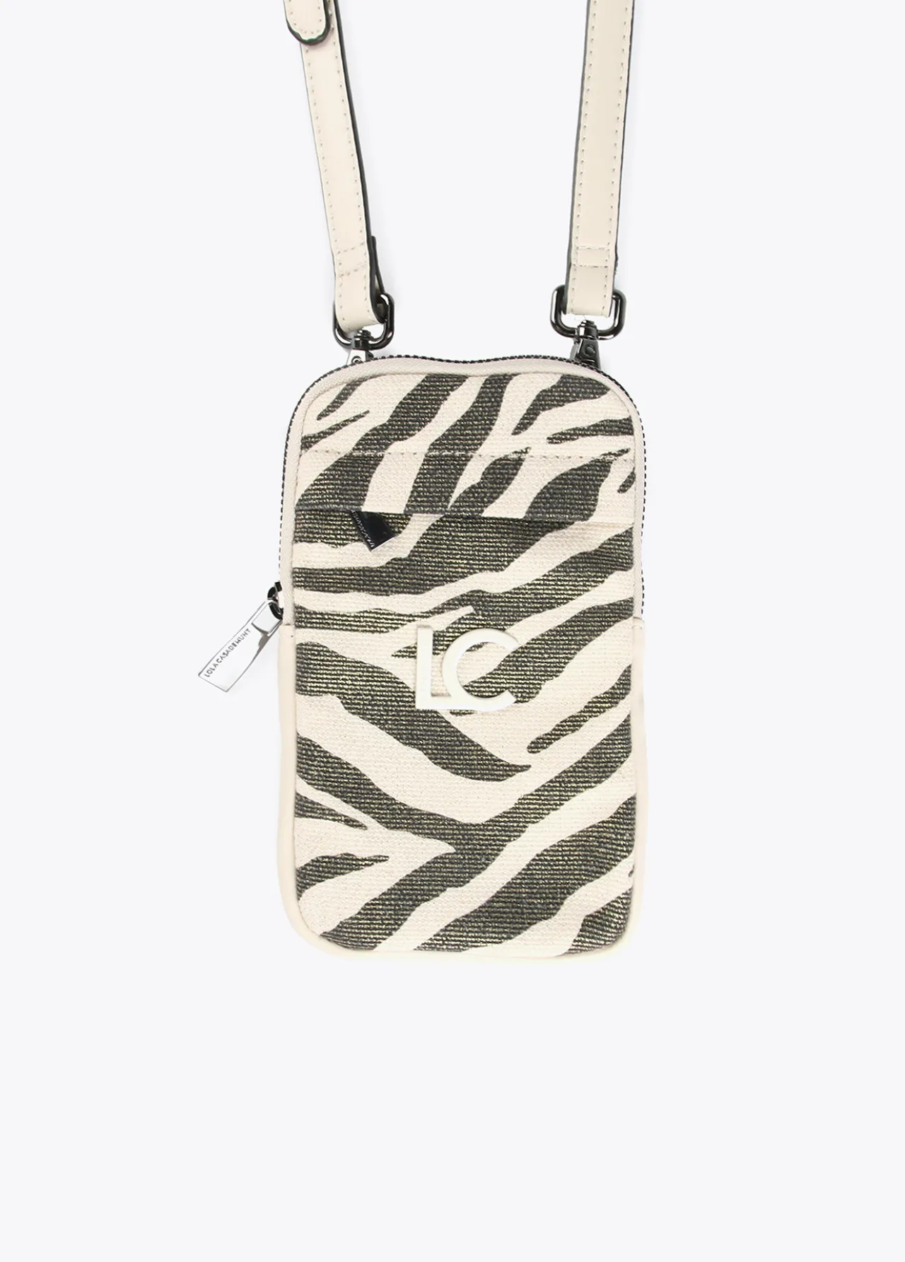 bolsito_portamovil_animal_print_1.webp Lola Casademunt Bolsos<Bolsito portamovil animal print CRUDO-MARRON