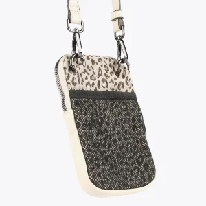 Lola Casademunt Bolsos<Bolsito portamovil animal print CRUDO-MARRON