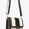 Lola Casademunt Bolsos<Bolso bandolera bicolor CRUDO-NEGRO