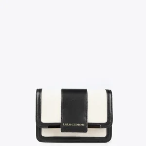 Lola Casademunt Bolsos<Bolso bandolera bicolor CRUDO-NEGRO