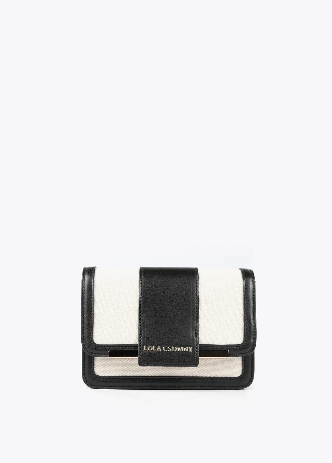 bolso_bandolera_bicolor_1.webp Lola Casademunt Bolsos<Bolso bandolera bicolor CRUDO-NEGRO
