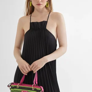 Lola Casademunt Bolsos<Bolso bandolera bicolor VERDE-NEGRO