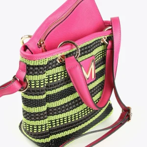 Lola Casademunt Bolsos<Bolso bandolera bicolor VERDE-NEGRO