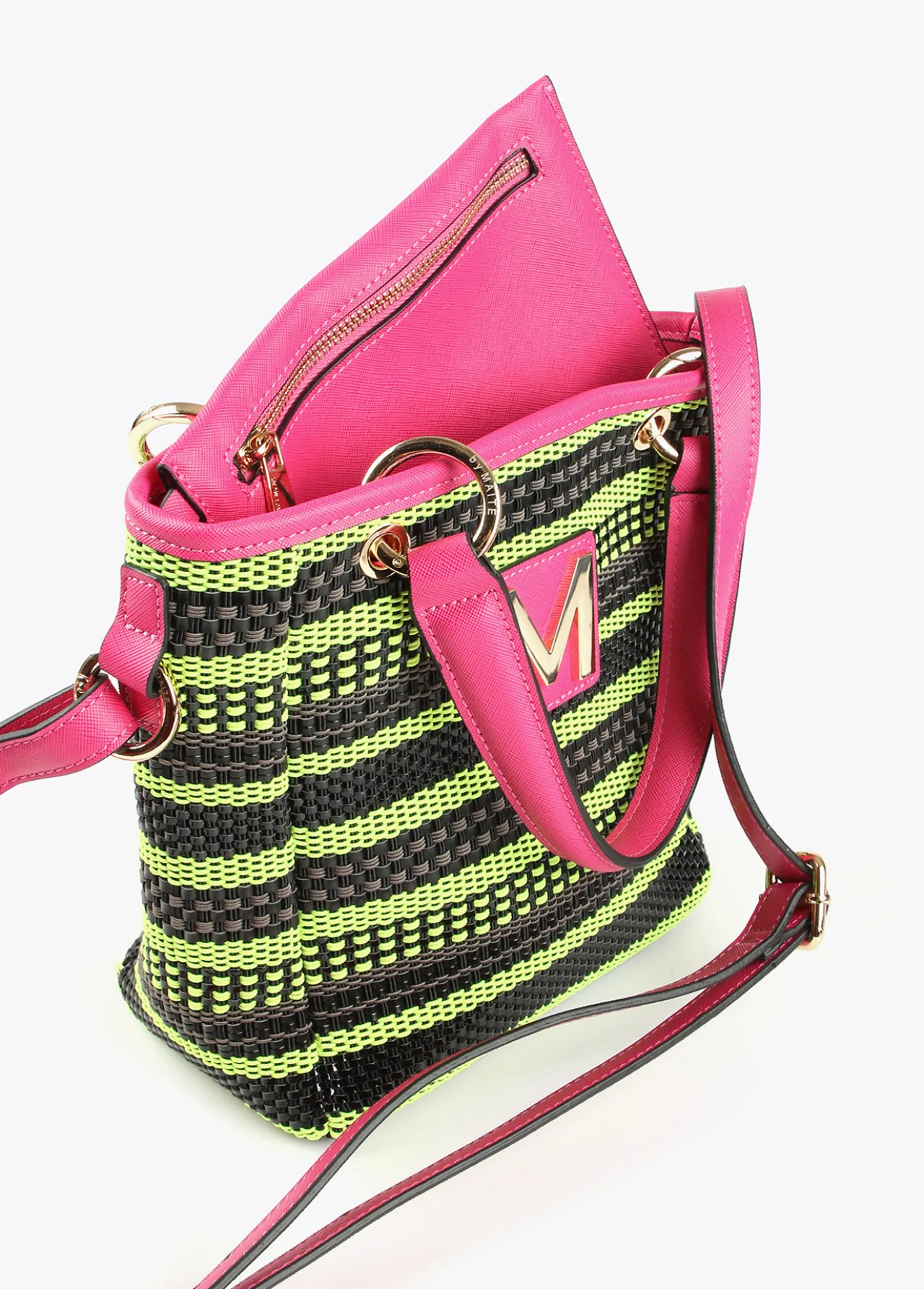 bolso_bandolera_bicolor_4-1.webp Lola Casademunt Bolsos<Bolso bandolera bicolor VERDE-NEGRO