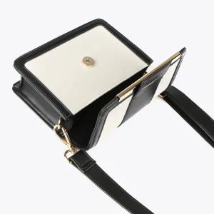Lola Casademunt Bolsos<Bolso bandolera bicolor CRUDO-NEGRO