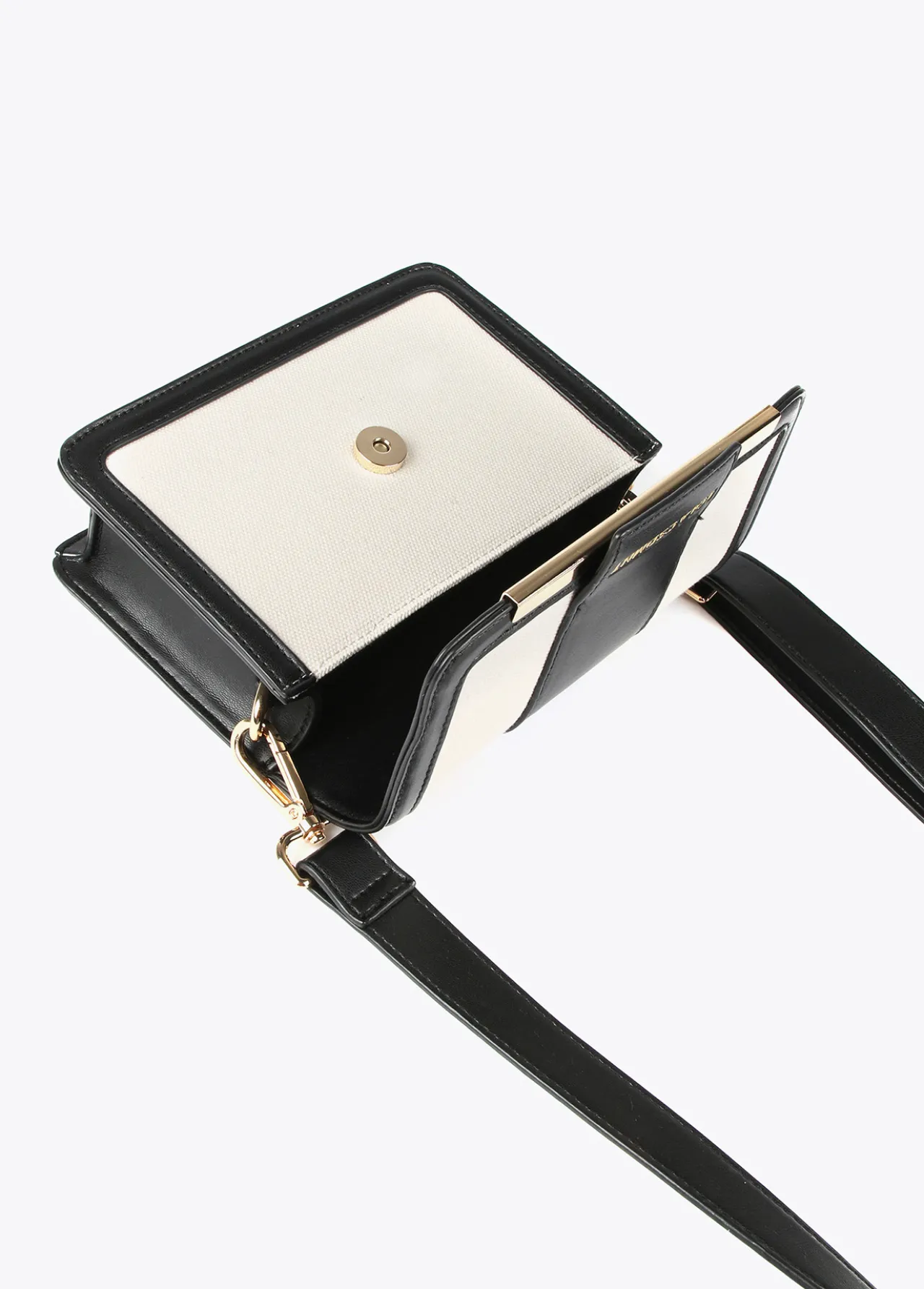 bolso_bandolera_bicolor_4.webp Lola Casademunt Bolsos<Bolso bandolera bicolor CRUDO-NEGRO