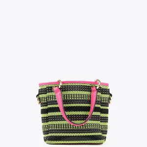 Lola Casademunt Bolsos<Bolso bandolera bicolor VERDE-NEGRO