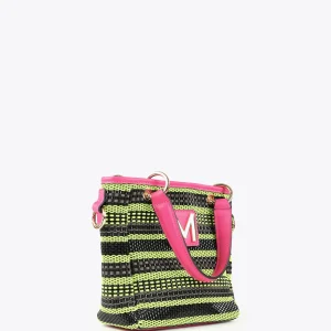 Lola Casademunt Bolsos<Bolso bandolera bicolor VERDE-NEGRO