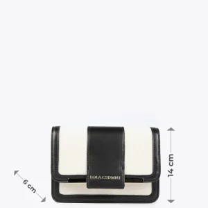 Lola Casademunt Bolsos<Bolso bandolera bicolor CRUDO-NEGRO