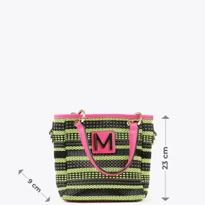Lola Casademunt Bolsos<Bolso bandolera bicolor VERDE-NEGRO