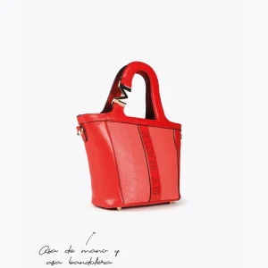 Lola Casademunt Bolsos<Bolso bandolera cesto ROJO