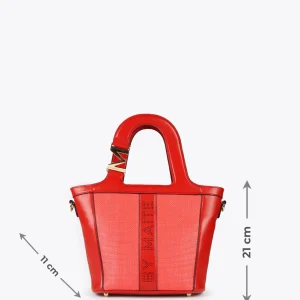 Lola Casademunt Bolsos<Bolso bandolera cesto ROJO