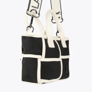 Lola Casademunt Bolsos<Bolso bandolera con detalles a contraste CRUDO-NEGRO