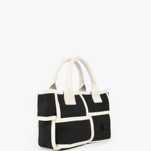 Lola Casademunt Bolsos<Bolso bandolera con detalles a contraste CRUDO-NEGRO