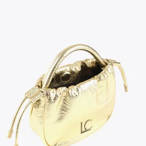Lola Casademunt Bolsos<Bolso bandolera con logo DORADO