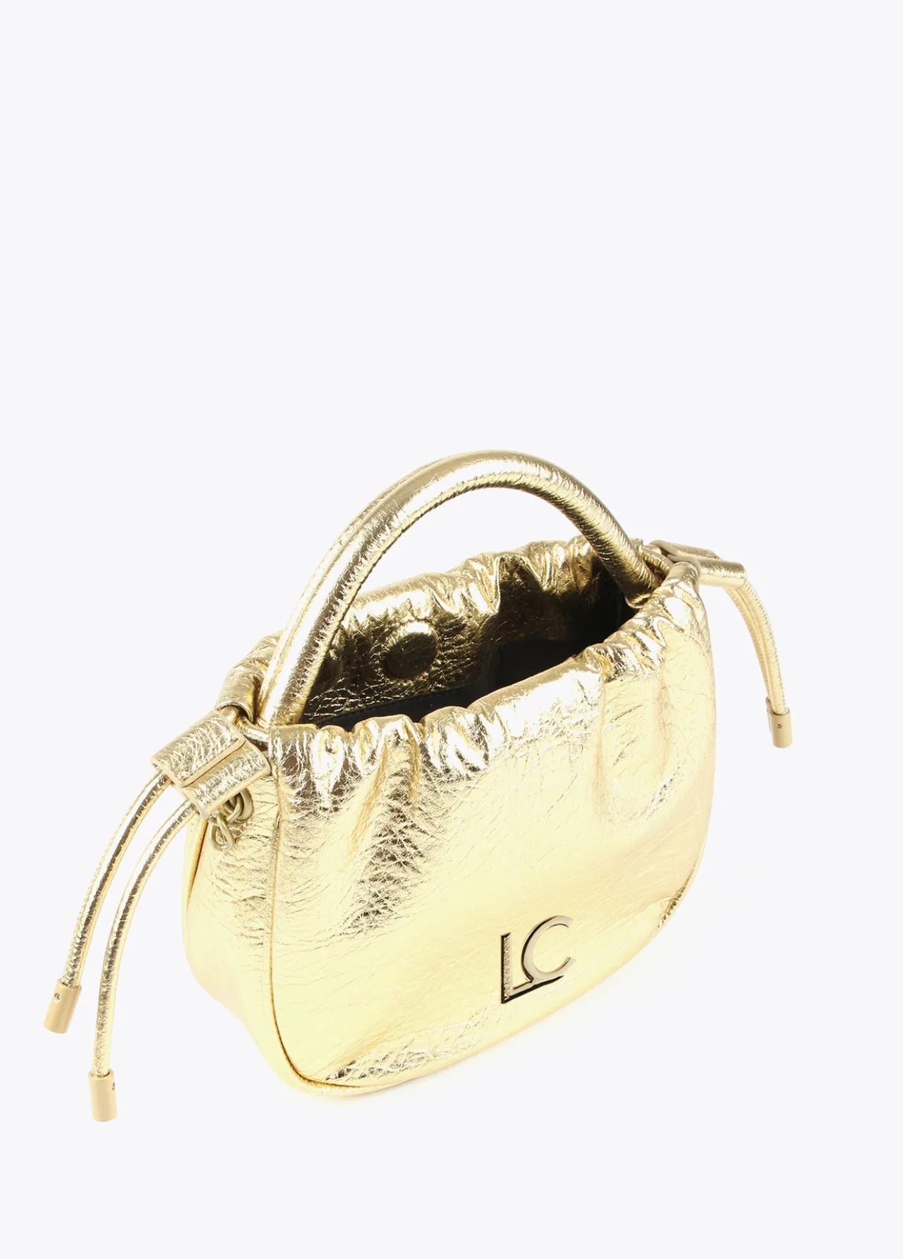 bolso_bandolera_con_logo_3.webp Lola Casademunt Bolsos<Bolso bandolera con logo DORADO