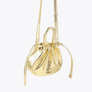 Lola Casademunt Bolsos<Bolso bandolera con logo DORADO